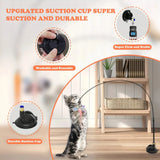 Interactive Cat Feather Wand — Suction Cup Teaser Toy for Indoor Cats