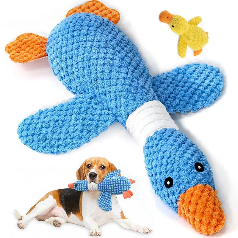 Interactive Plush Chew Toy — Squeaky Bite Toy for Cats & Dogs